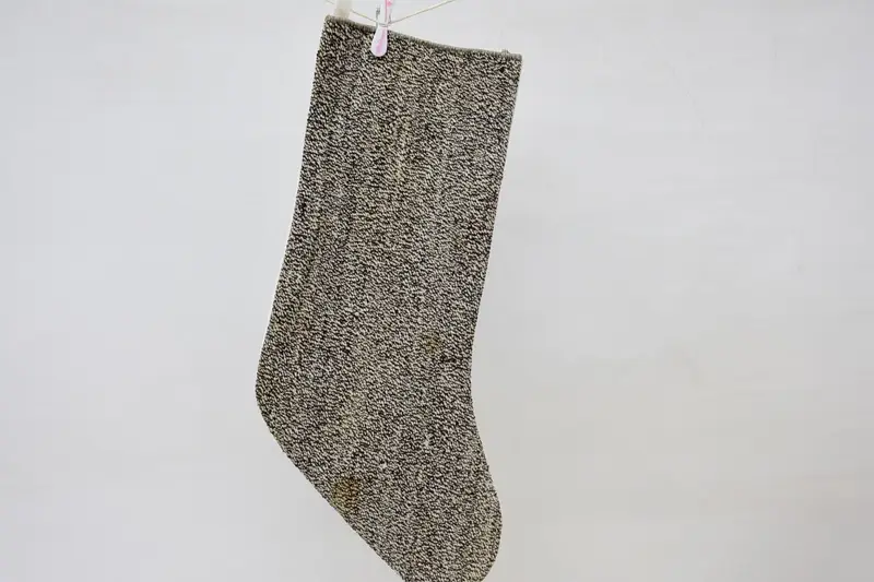 Kahverengi ve Bej 15,7 İnç Noel Süs Çorabı, Şenlikli Tatil Dekoru