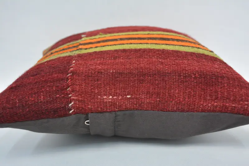 Personalized Gift Pillow Pillow Cover, Pillow Cover, 12x12 Red Cushion, Ikat Pillow, Boho Pillow Sham Cover, Kilim Pillow, Vintage Pillow - 5