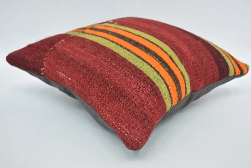 Personalized Gift Pillow Pillow Cover, Pillow Cover, 12x12 Red Cushion, Ikat Pillow, Boho Pillow Sham Cover, Kilim Pillow, Vintage Pillow - 6