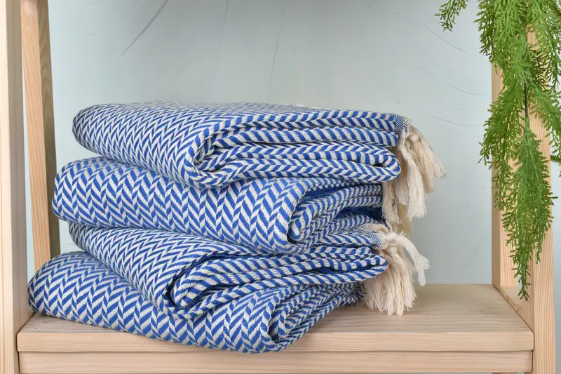 Large Turkish Towel, 70x40 Cotton Chevron Towel, Personalized Wedding Gift For Couple, Housewarming Gift, Sand-resistant towel, Bachelorette Gifts - 7