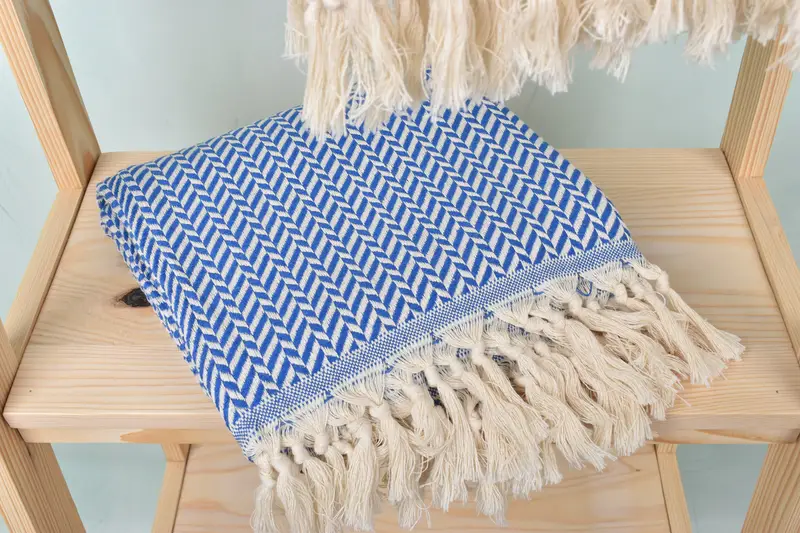 Large Turkish Towel, 70x40 Cotton Chevron Towel, Personalized Wedding Gift For Couple, Housewarming Gift, Sand-resistant towel, Bachelorette Gifts - 5