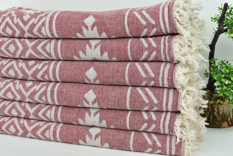 Embroidered Towel, Pool Towels, Gift For Boyfriend, Girls Weekend Favors, Quick-dry towel, Bachelorette Party Gift, 74x40 Cotton Geometric Towel - 3