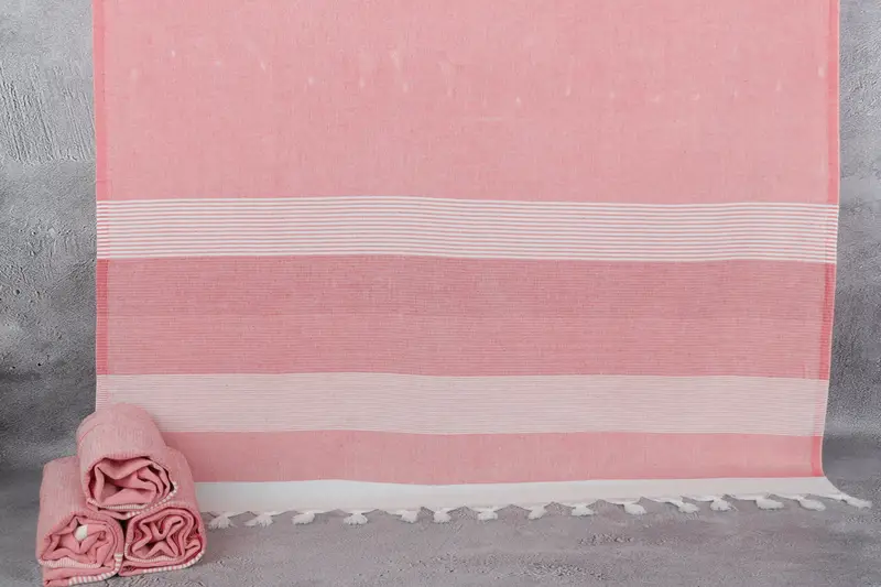 Gym Towel, Gift For Him, Peshtemal Towel USA, Turkish Towel Set, 68x40 Cotton Striped Towel, Bride Gift, Housewarming Gift, Absorbent towel - 7