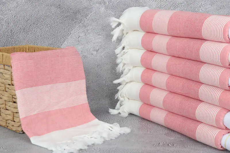 Gym Towel, Gift For Him, Peshtemal Towel USA, Turkish Towel Set, 68x40 Cotton Striped Towel, Bride Gift, Housewarming Gift, Absorbent towel - 3