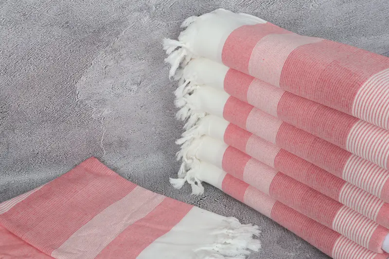 Gym Towel, Gift For Him, Peshtemal Towel USA, Turkish Towel Set, 68x40 Cotton Striped Towel, Bride Gift, Housewarming Gift, Absorbent towel - 2