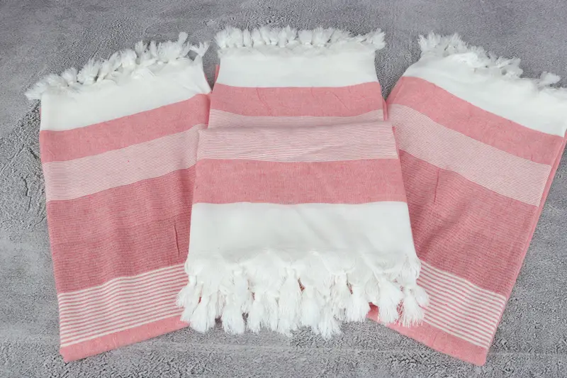 Gym Towel, Gift For Him, Peshtemal Towel USA, Turkish Towel Set, 68x40 Cotton Striped Towel, Bride Gift, Housewarming Gift, Absorbent towel - 4