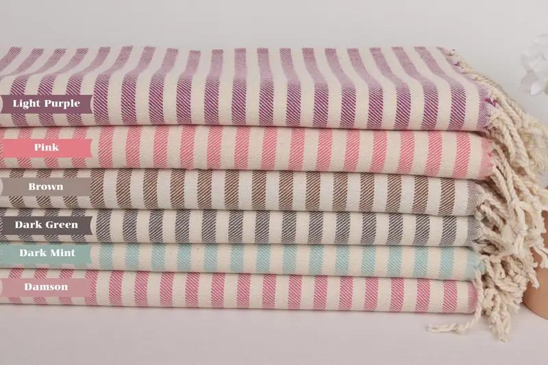 Bachelorette Towel, Monogram Kitchen Towel, Turkish Towel Hand Towel, 40x24 Cotton Striped Towel, Bridesmaid Gift, Turkish Towel, Turkish Hand Towel - 2