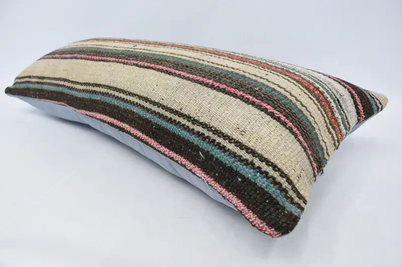 Pillow Case, Pillow for Couch, 16x36 Beige Cushion Cover, Turkish Kilim Pillow, Farmhouse Pillow Case, Accent Throw Pillow Case, Throw Kilim Pillow - 5