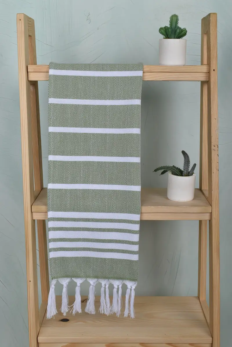 Beach Wedding Favor, Bathroom Towels, Gifts For Him, 40x20 Cotton Zig zag Towel, Valentines Day Gift For Him, Personalized Dish Towel, Wedding Gift - 8