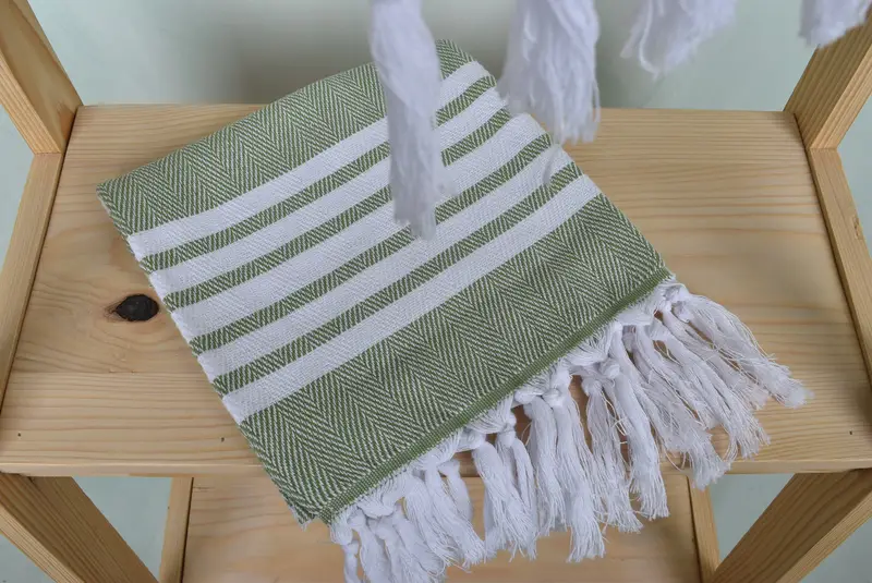 Beach Wedding Favor, Bathroom Towels, Gifts For Him, 40x20 Cotton Zig zag Towel, Valentines Day Gift For Him, Personalized Dish Towel, Wedding Gift - 5