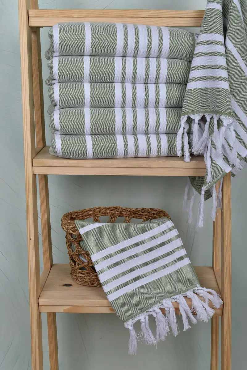 Beach Wedding Favor, Bathroom Towels, Gifts For Him, 40x20 Cotton Zig zag Towel, Valentines Day Gift For Him, Personalized Dish Towel, Wedding Gift - 3