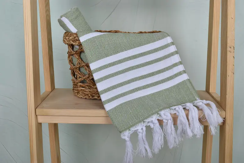 Beach Wedding Favor, Bathroom Towels, Gifts For Him, 40x20 Cotton Zig zag Towel, Valentines Day Gift For Him, Personalized Dish Towel, Wedding Gift - 4