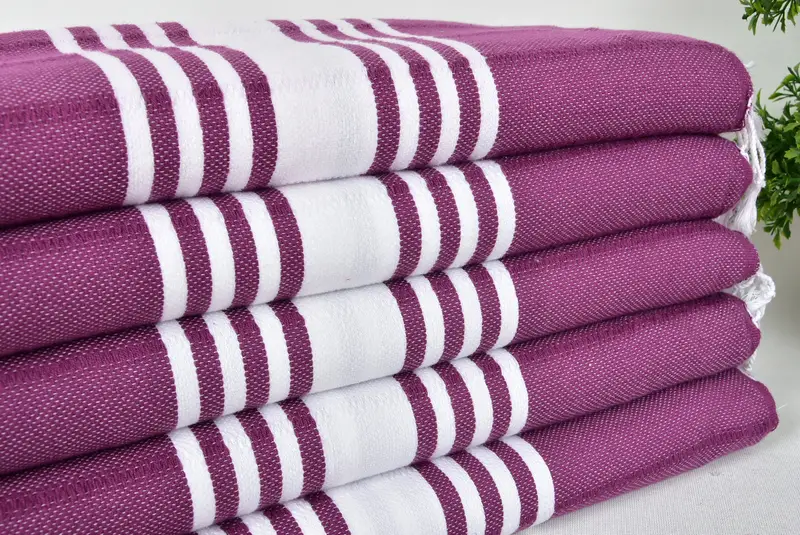 70x40 Cotton Striped Towel, Hammam towel, Beach Theme Wedding Gift, Sand-free towel, Home Gift, Travel towel, Organic Towel, Gift For The Home Decor - 3