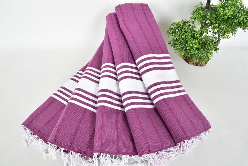 70x40 Cotton Striped Towel, Hammam towel, Beach Theme Wedding Gift, Sand-free towel, Home Gift, Travel towel, Organic Towel, Gift For The Home Decor - 4