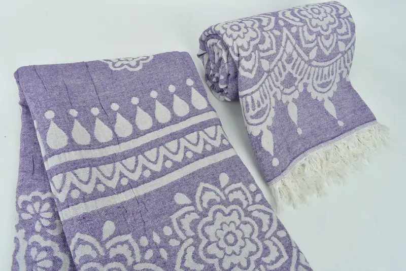 74x36 Cotton Floral Patterned Towel, Mexico Bachelorette Party Gifts, Guest Towel, Bridesmaid Gifts, Turkish towel, Personalized Gifts, Gift For Mom - 8