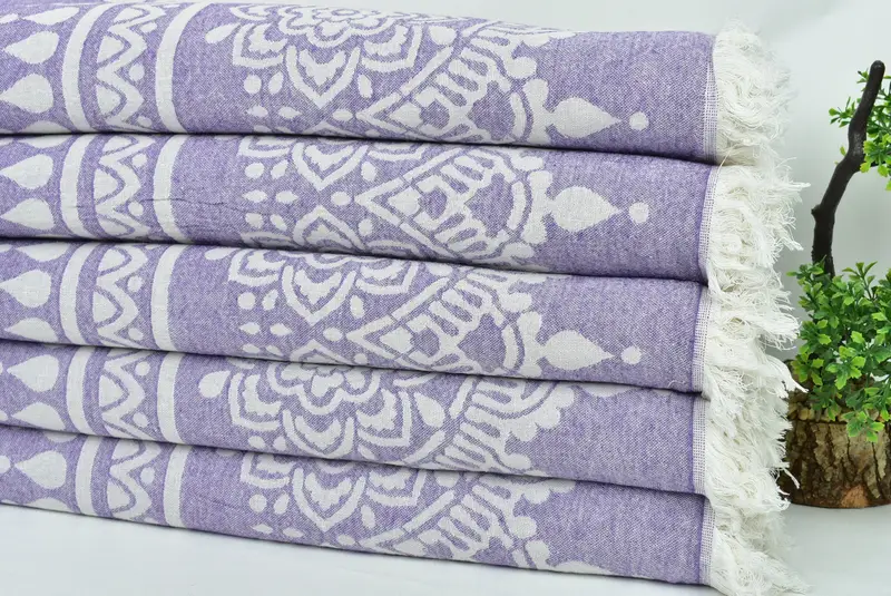 74x36 Cotton Floral Patterned Towel, Mexico Bachelorette Party Gifts, Guest Towel, Bridesmaid Gifts, Turkish towel, Personalized Gifts, Gift For Mom - 4