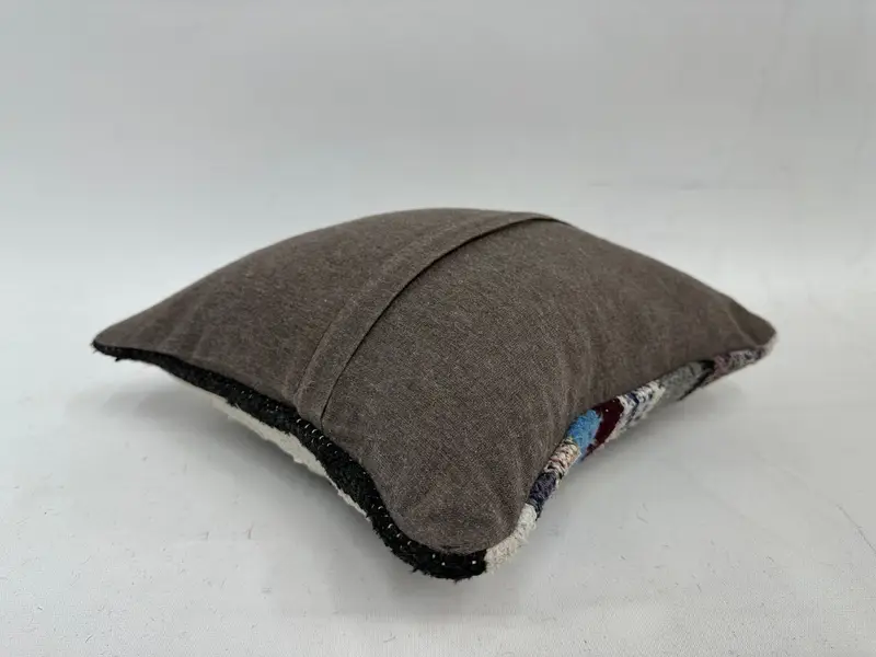 Office Chair Pillow Case, Boho Pillow, 12x12 Blue Pillow Cover, Pillow Case, Antique Pillows, Turkish Pillow, Turkish Bench Pillow Case - 7