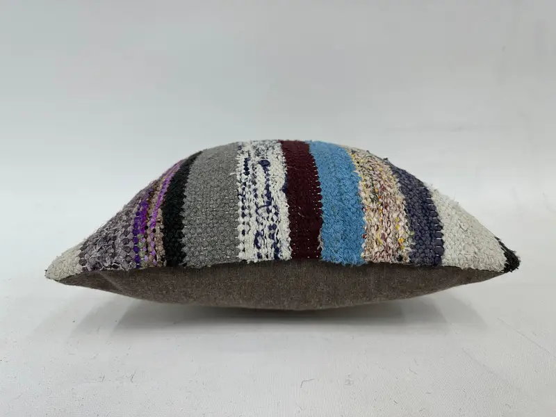 Office Chair Pillow Case, Boho Pillow, 12x12 Blue Pillow Cover, Pillow Case, Antique Pillows, Turkish Pillow, Turkish Bench Pillow Case - 5