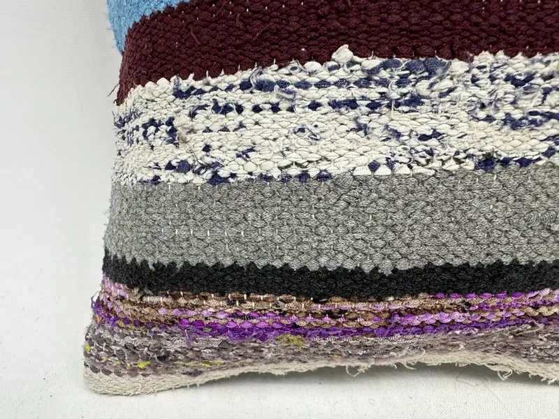 Office Chair Pillow Case, Boho Pillow, 12x12 Blue Pillow Cover, Pillow Case, Antique Pillows, Turkish Pillow, Turkish Bench Pillow Case - 2