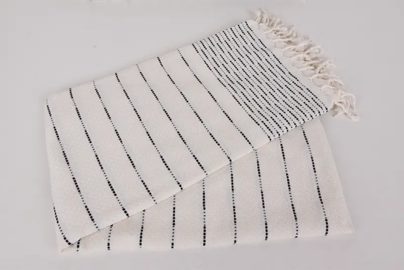 Embroidery Towels, Unique Wedding Gift, Quick-dry towel, Wedding Hand Made Gift, Organic towel, 70x38 Cotton Striped Design Towel, Embroidered Towel - 4