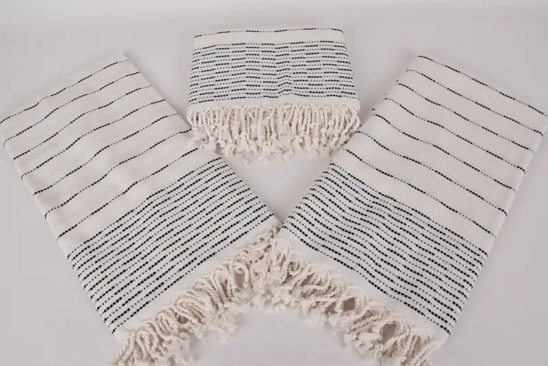 Embroidery Towels, Unique Wedding Gift, Quick-dry towel, Wedding Hand Made Gift, Organic towel, 70x38 Cotton Striped Design Towel, Embroidered Towel - 6