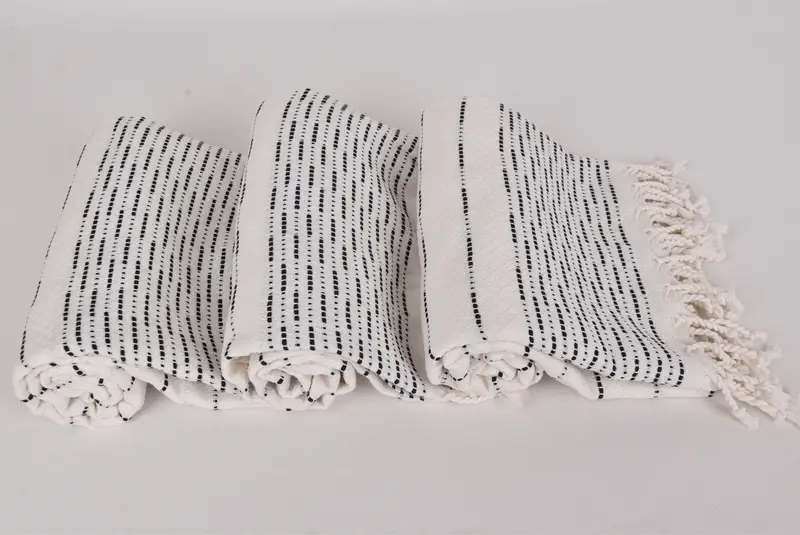 Embroidery Towels, Unique Wedding Gift, Quick-dry towel, Wedding Hand Made Gift, Organic towel, 70x38 Cotton Striped Design Towel, Embroidered Towel - 8
