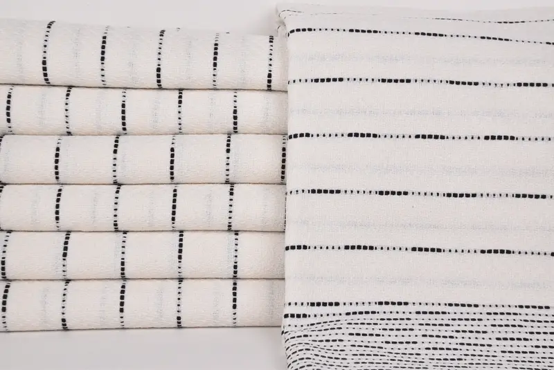 Embroidery Towels, Unique Wedding Gift, Quick-dry towel, Wedding Hand Made Gift, Organic towel, 70x38 Cotton Striped Design Towel, Embroidered Towel - 1