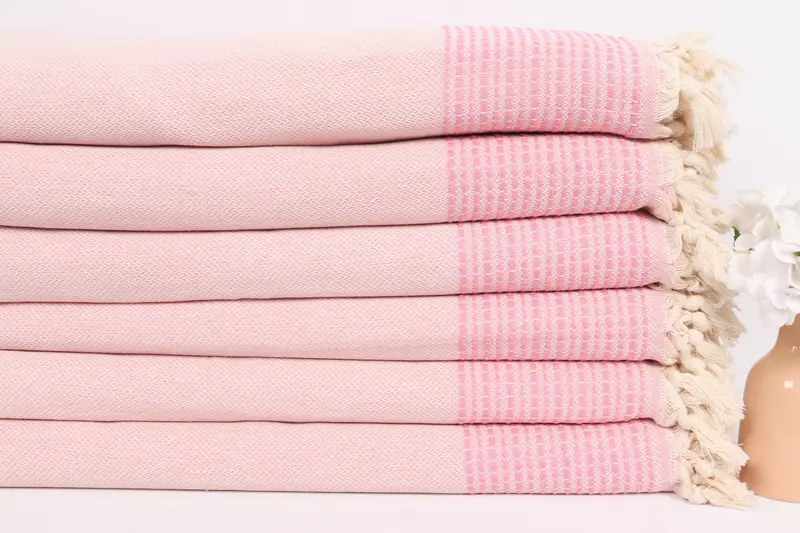 Turkish Bedspread, Organic Beach Blanket, Birthday Gift, Throw Blanket Couch, Woven Throw Blanket, 96x92 Cotton Striped Towel, Boho Throw Blankets - 3