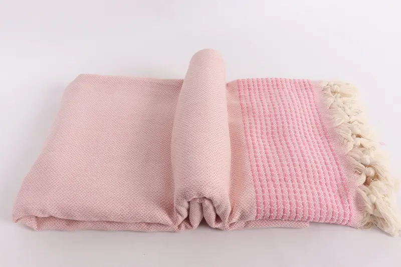Turkish Bedspread, Organic Beach Blanket, Birthday Gift, Throw Blanket Couch, Woven Throw Blanket, 96x92 Cotton Striped Towel, Boho Throw Blankets - 6