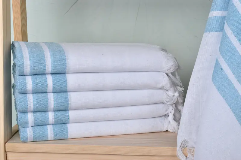 Peshtemal Towel, Monogrammed Turkish Towel, Handmade Gift, 70x40 Cotton Striped Towel, Soft towel, Personalized Towel, Guest Towel, Family Gift - 1
