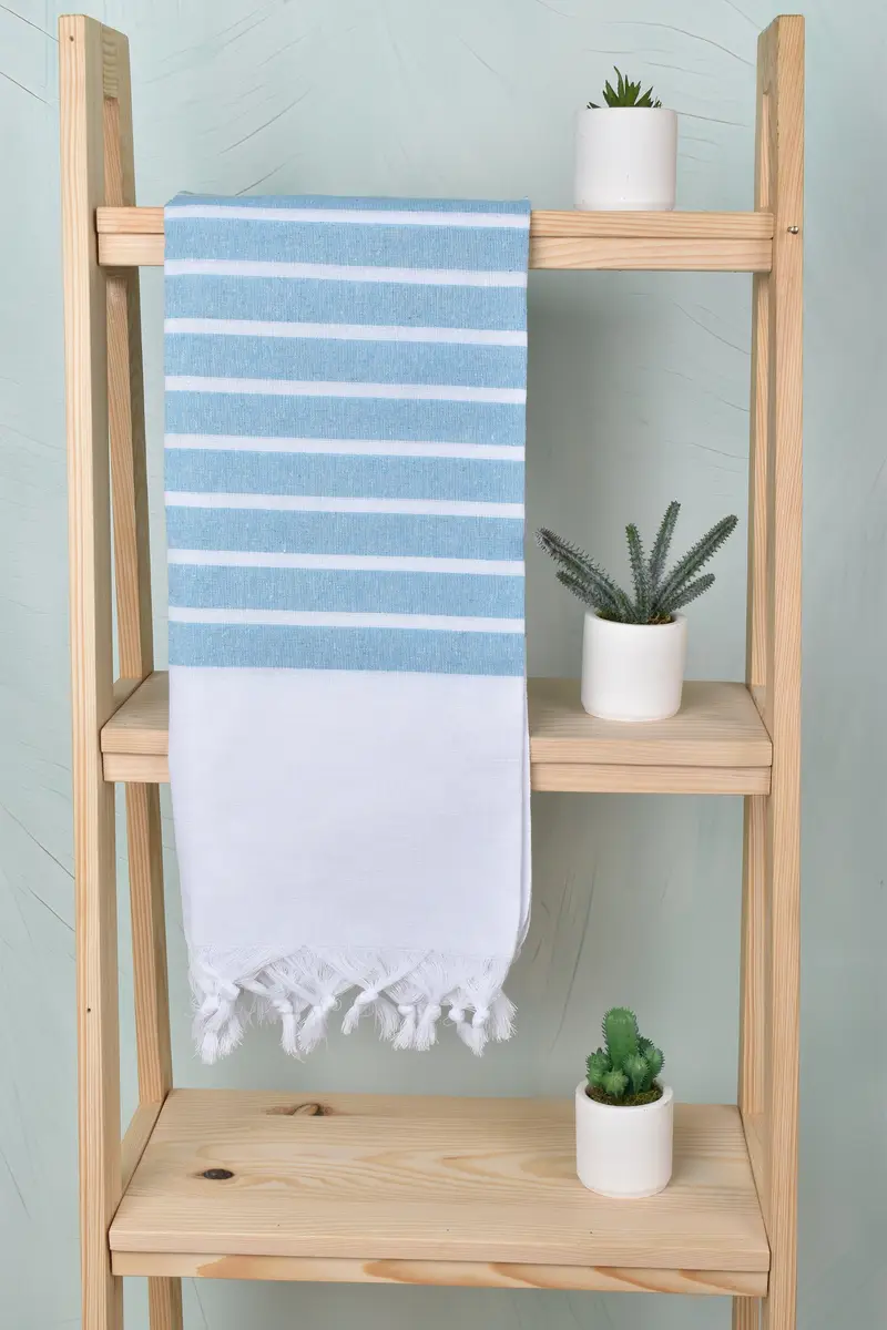 Peshtemal Towel, Monogrammed Turkish Towel, Handmade Gift, 70x40 Cotton Striped Towel, Soft towel, Personalized Towel, Guest Towel, Family Gift - 16