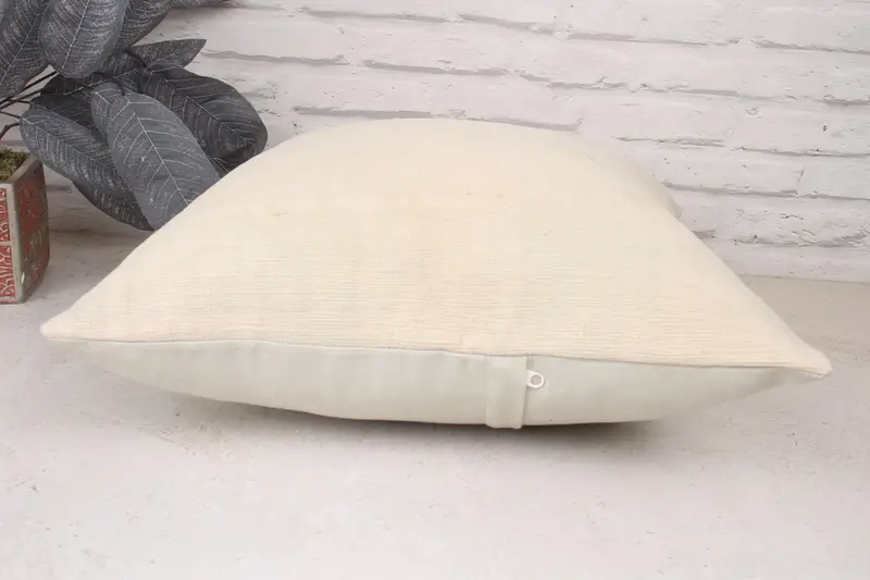 Authentic Pillow, Gift Pillow, Vintage Kilim Throw Pillow, Cushion Case, 18x18 White Pillow Case, Nomadic Pillow Cover, Handmade Kilim Cushion - 5