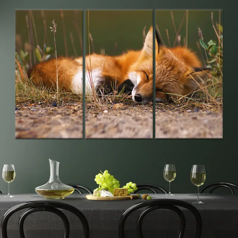 Büyüleyici Sevimli Tilki Kanvas: Sanatsal Yaban Hayatı Dekor Baskı