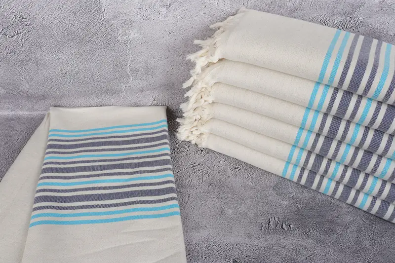 Valentines Day Gift Idea, Cotton towel, Bulk Order Towel, Personalized Gift, Best Friend Gift, 70x40 Linen Striped Towel, Custom Towel Beach - 4