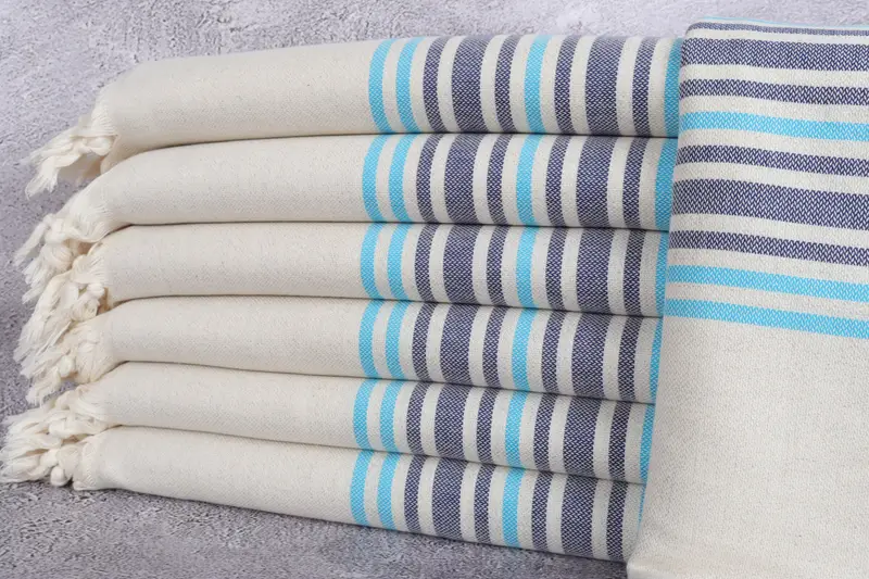 Valentines Day Gift Idea, Cotton towel, Bulk Order Towel, Personalized Gift, Best Friend Gift, 70x40 Linen Striped Towel, Custom Towel Beach - 1