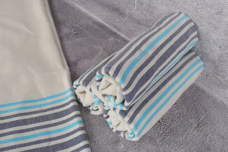 Valentines Day Gift Idea, Cotton towel, Bulk Order Towel, Personalized Gift, Best Friend Gift, 70x40 Linen Striped Towel, Custom Towel Beach - 16