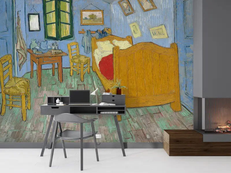 Bedroom in Arles, Famous Wall Mural, Modern Wall Paper, 3d Wall Paper, Custom Wall Paper, Van Gogh Wall Mural, - 5