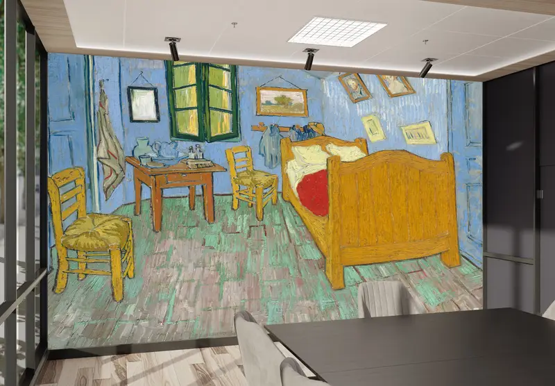 Bedroom in Arles, Famous Wall Mural, Modern Wall Paper, 3d Wall Paper, Custom Wall Paper, Van Gogh Wall Mural, - 9