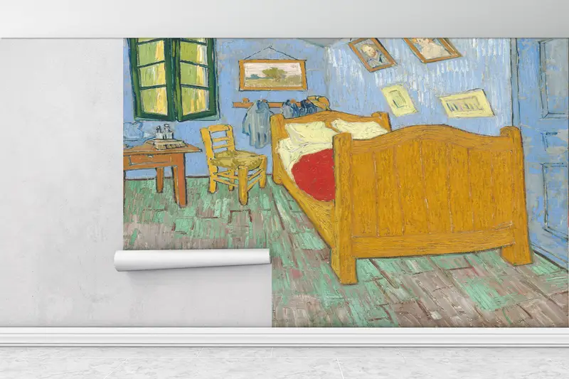 Bedroom in Arles, Famous Wall Mural, Modern Wall Paper, 3d Wall Paper, Custom Wall Paper, Van Gogh Wall Mural, - 1