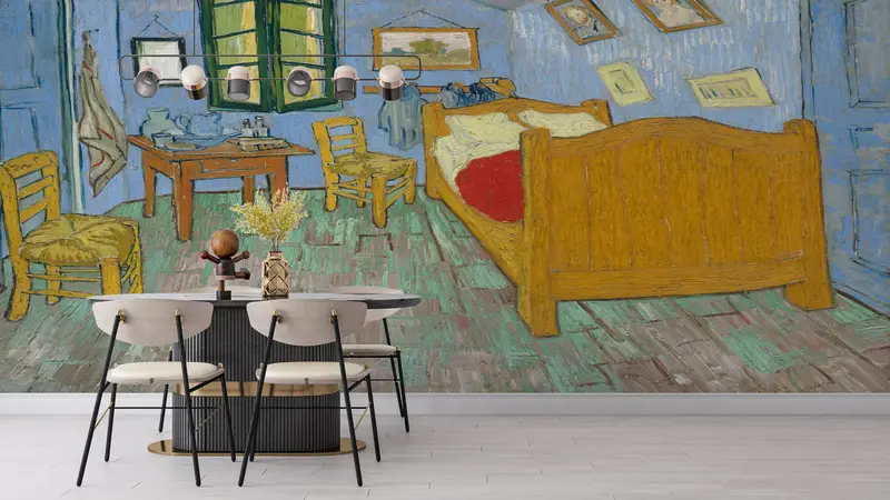 Bedroom in Arles, Famous Wall Mural, Modern Wall Paper, 3d Wall Paper, Custom Wall Paper, Van Gogh Wall Mural, - 2