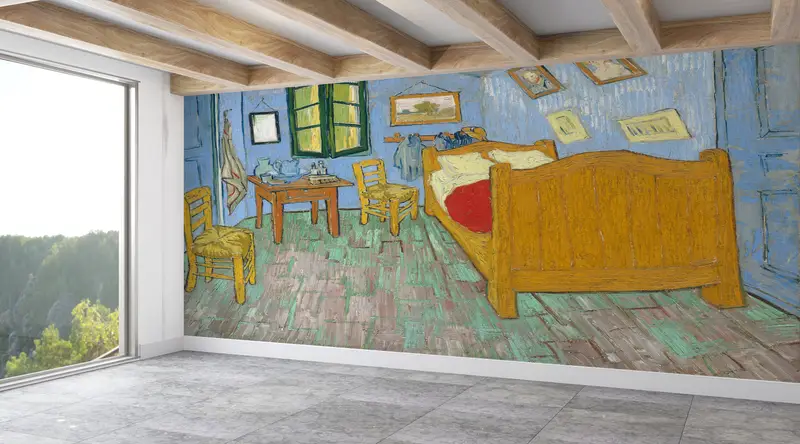 Bedroom in Arles, Famous Wall Mural, Modern Wall Paper, 3d Wall Paper, Custom Wall Paper, Van Gogh Wall Mural, - 3