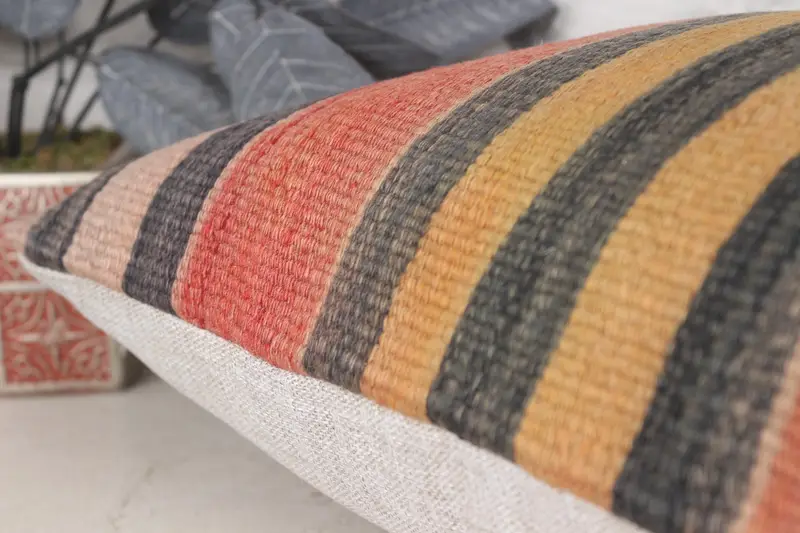 16x24 Red Pillow Cover, Kilim Pillow, Kilim Pillow Cover, Neutral Throw Pillow Cover, Handmade Kilim Cushion, Pillow Case - 7