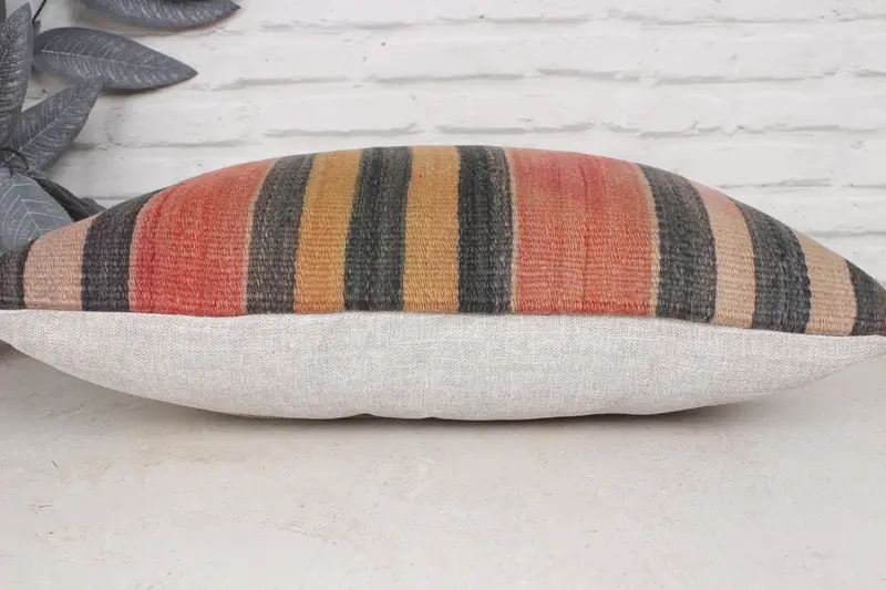 16x24 Red Pillow Cover, Kilim Pillow, Kilim Pillow Cover, Neutral Throw Pillow Cover, Handmade Kilim Cushion, Pillow Case - 5