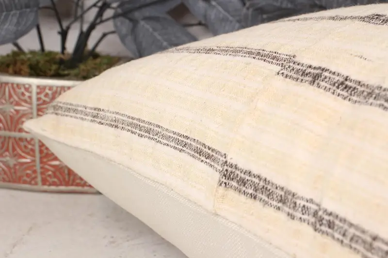 Almohada para el sofá, cojín, almohada vintage, almohada étnica simulada, almohada de beige 16x24, una farsa de cojín de kilim, estuche de almohada retro de tiro retro - 7