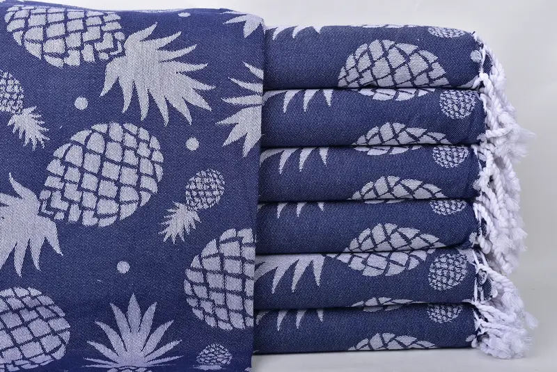 Turkish hand towel, 70x36 Cotton Pineapple Design Towel, Absorbent Turkish towel, Wedding Day Gift For Bride, Kids Beach Towel, Peshtemal Towel - 2