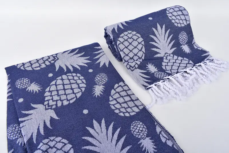 Turkish hand towel, 70x36 Cotton Pineapple Design Towel, Absorbent Turkish towel, Wedding Day Gift For Bride, Kids Beach Towel, Peshtemal Towel - 8
