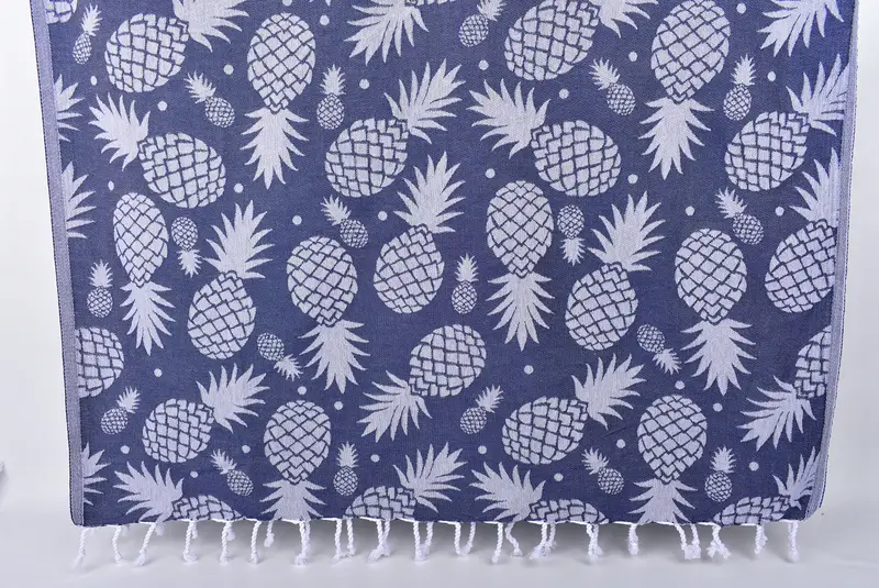 Turkish hand towel, 70x36 Cotton Pineapple Design Towel, Absorbent Turkish towel, Wedding Day Gift For Bride, Kids Beach Towel, Peshtemal Towel - 1