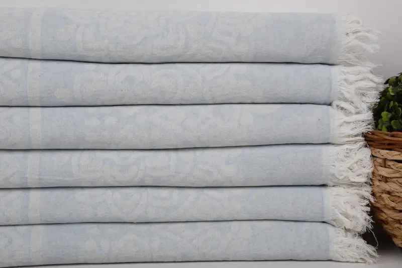 Personalized Turkish Towel, Personalized Beach Towel, Christmas Gift, Wedding Anniversary Gift, Turkish towel, 74x36 Cotton Floral Patterned Towel - 3