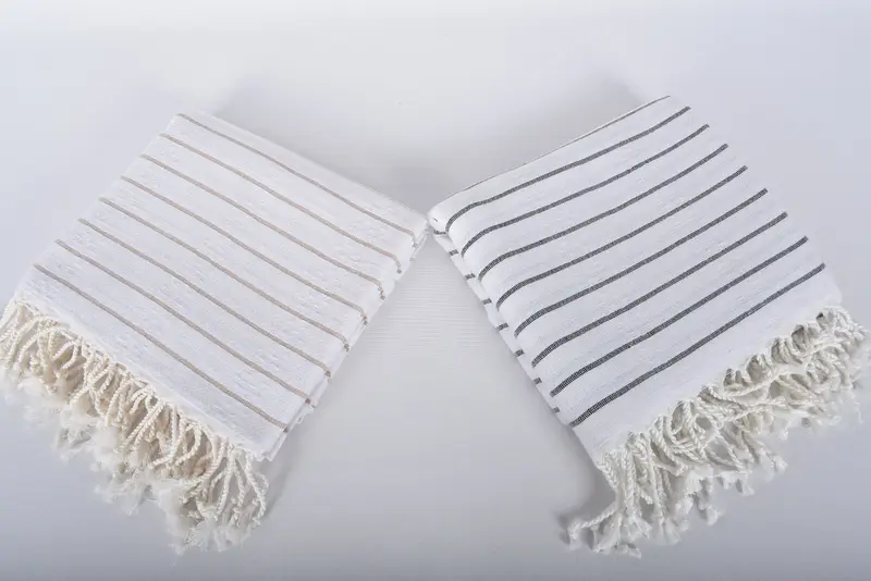 Wedding Hand Made Gift, Custom Wedding Gift, Christmas Favors, Bachelor Towel, 70x40 Cotton Striped Towel, Handmade Gift, Organic Turkish towel - 6