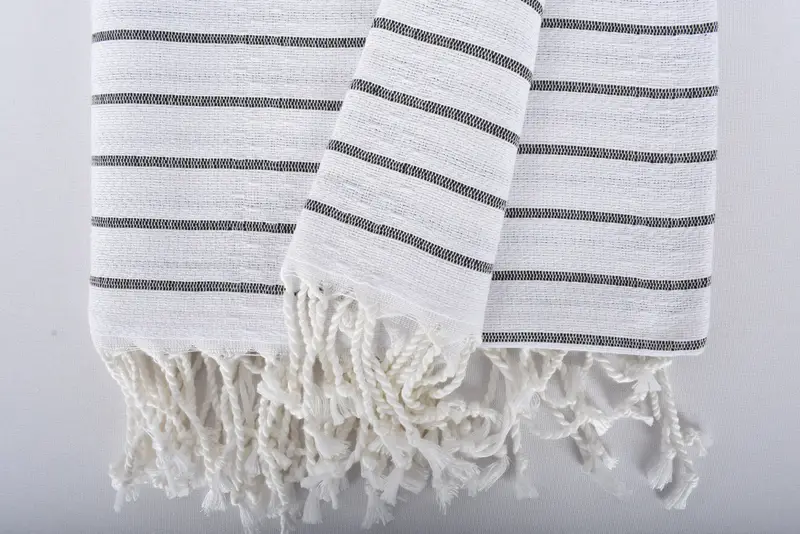 Wedding Hand Made Gift, Custom Wedding Gift, Christmas Favors, Bachelor Towel, 70x40 Cotton Striped Towel, Handmade Gift, Organic Turkish towel - 7